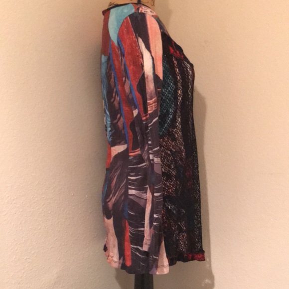 Alberto Makali New York Womens Multi-Color Print Long Sleeve Top-S - Picture 8 of 16